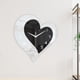 thumbnail image 1 of Reloj de pared con forma de corazón, superficie de espejo, arte decorativo de pared, 11,8x10,6 pulgadas, silencioso, sin tictac, para pasillo, multifu, 1 of 9
