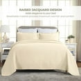 thumbnail image 3 of Superior Solitaire Cotton Decorative Bedspread and Sham Set, Queen, Ivory, 3 of 10