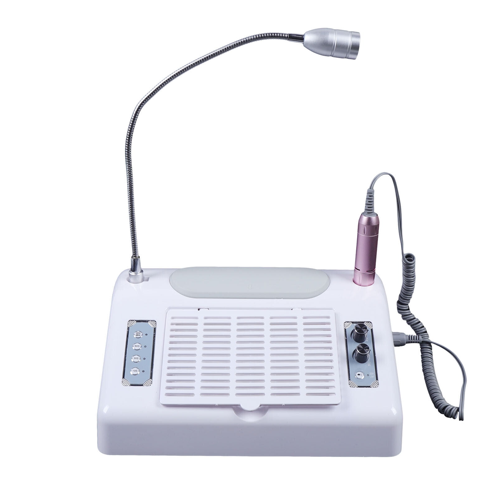Modern White 5-in-1 Electric Nail Drill Machine for Most Nail Adhesives on The Market Multi-angle Bending Design