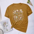 thumbnail image 2 of Camisetas de Verano de Mujer Pequeña Flor Impresa Cuello Redondo Manga Corta Superior, Verano Superior de las Mujeres, 2 of 8