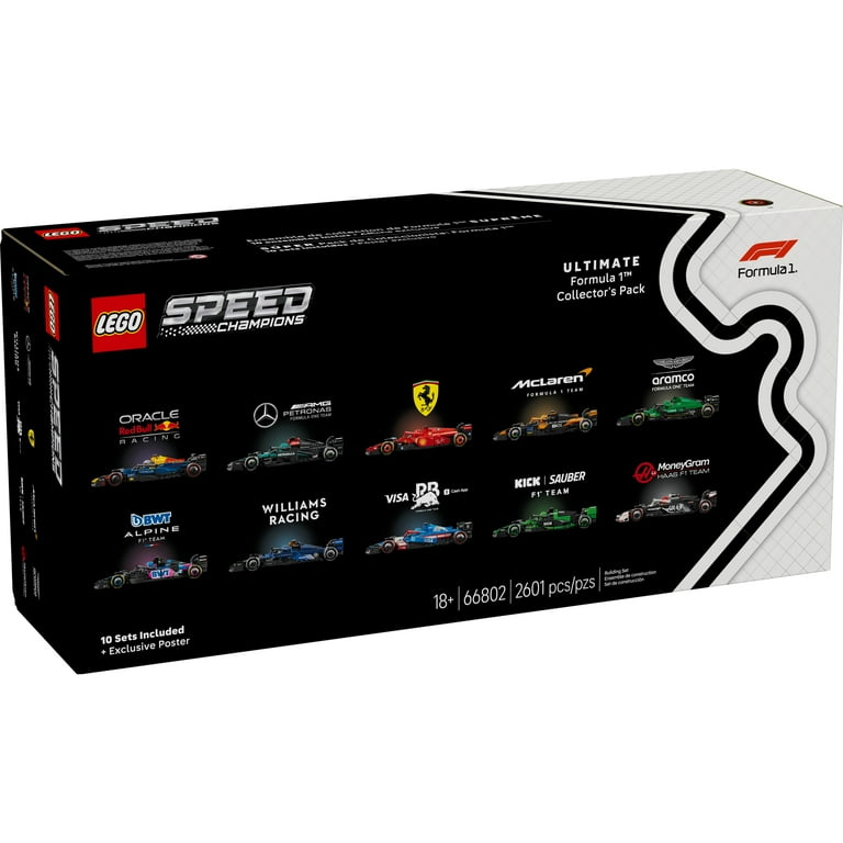 LEGO Speed Champions F1 Collector's Pack with 10 Sets, Over 2600