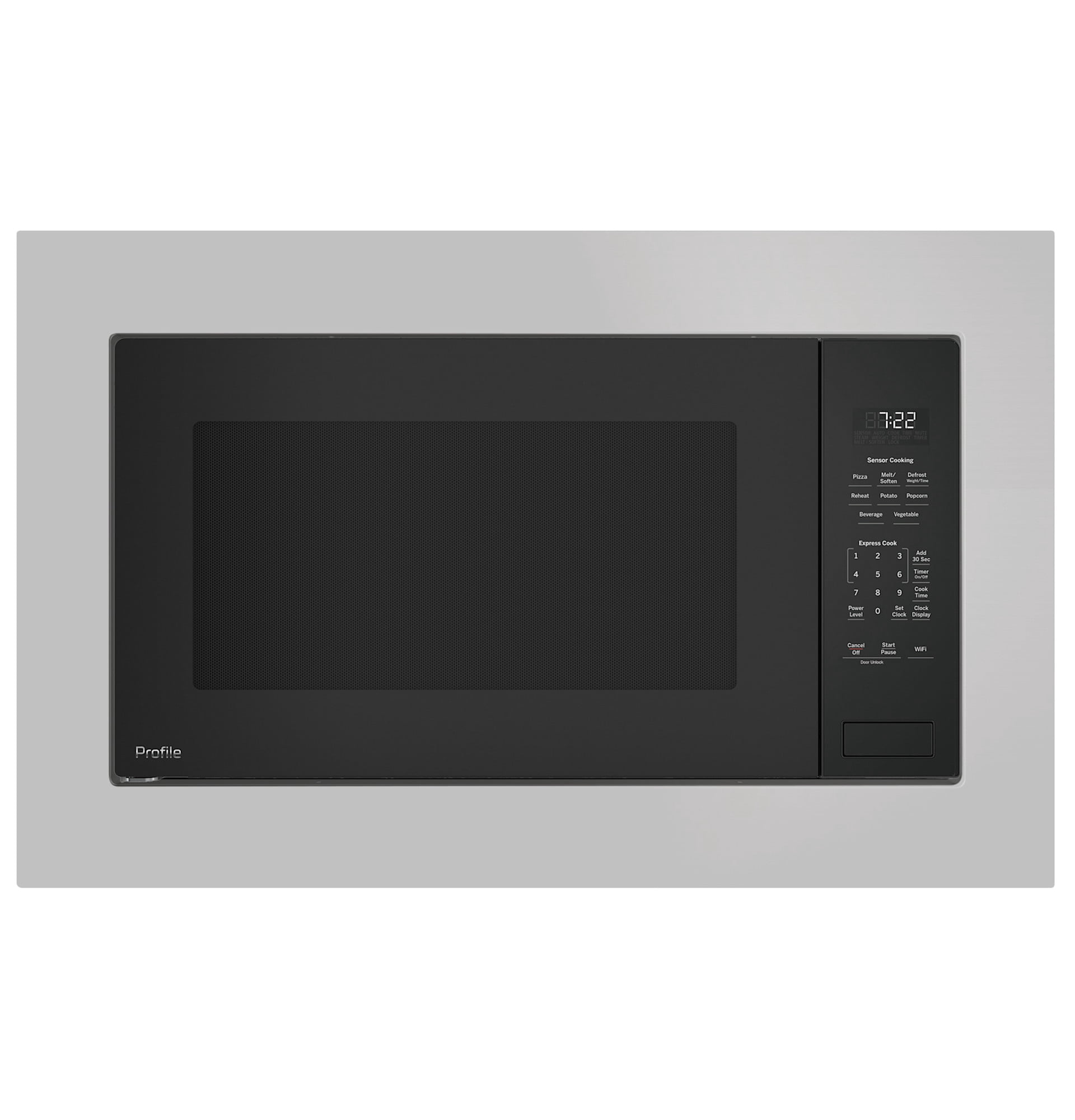 Ge Profile PCWK22U1WBB 25" Wide 2.2 Cu. Ft. 1100 Watt Built In Microwave - Black