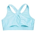 thumbnail image 3 of Ocealan Girls Crisscross Back Sports Bra Gymnastics Dance Sports Crop Top Yoga Shirts Light Blue 12, 3 of 4