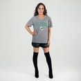 thumbnail image 3 of Women's Gameday Couture Gray Miami Dolphins Relaxed Iconic Edge Rhinestone V-Neck T-Shirt, 3 of 4