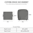 thumbnail image 6 of Pakunoda 19" x 19" Patio Furniture Cushion Covers, Waterproof Outdoor Deep Seat Cushion Replacement Slipcovers, Outdoor Cushion Covers with Zipper for Patio Furniture, Light Grey, 6 of 7