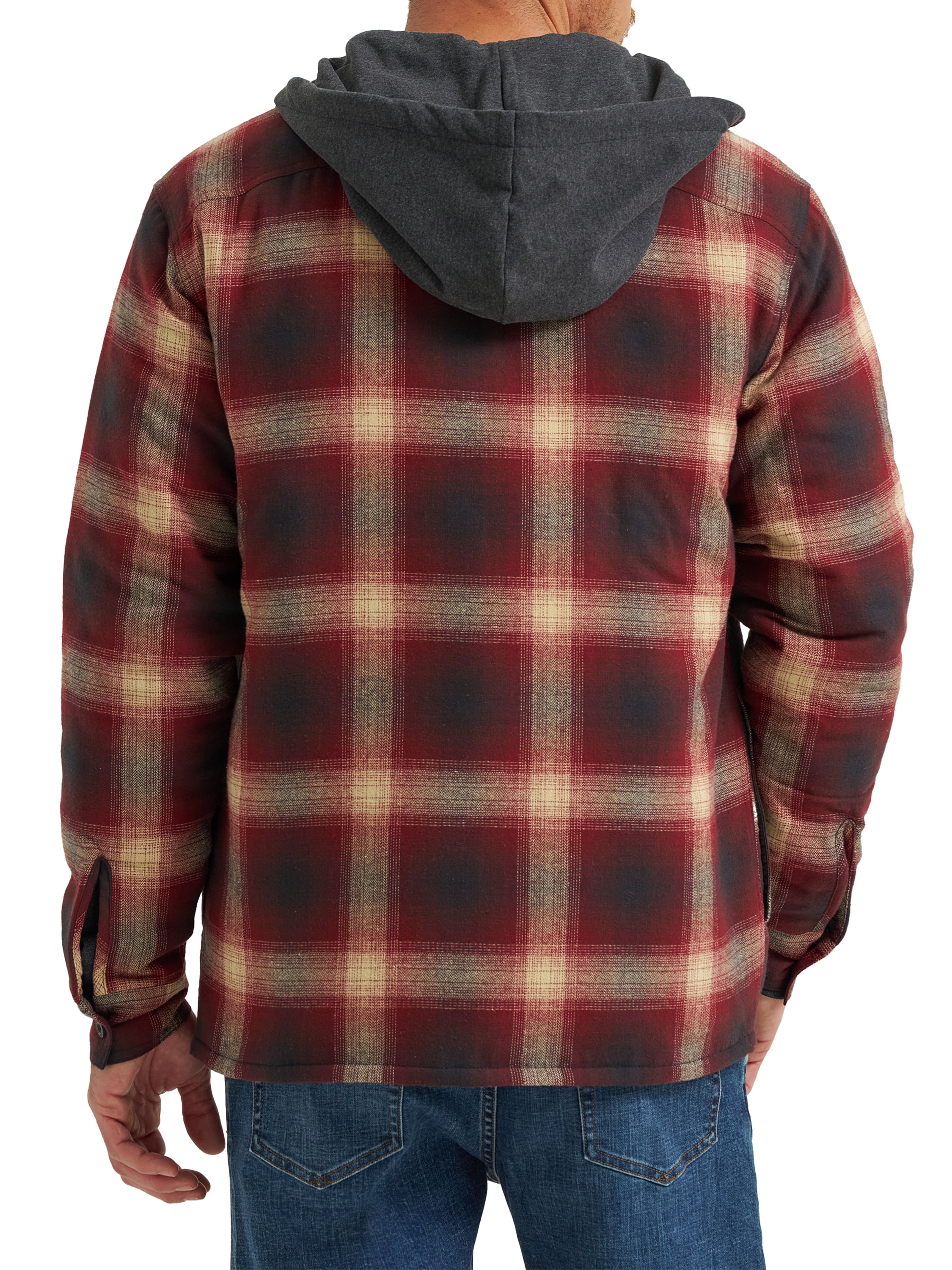 Wrangler® Men's and Big Men's Heavyweight Hooded Shirt Jacket, Sizes S-5XL