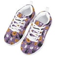 thumbnail image 3 of Pzuqiu Pumpkin Girls Purple Tennis Shoes Size 11 Halloween Kids Lightweight Breathable Running Sneakers Walking Shoes Lace Up, 3 of 5