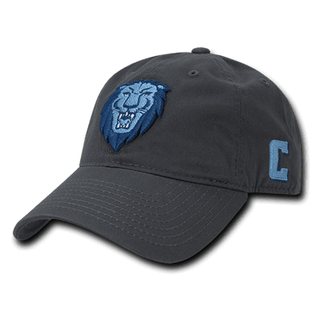 Columbia Cotton Hat - NCAA Columbia University Lions 6 Panel Relaxed Cotton Baseball Caps Hats Dark