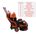 thumbnail image 3 of Hand-push Concrete Floor Grinder Polishing Buffer Machine Cement Ground Grinder with 30L Dust Bucket 6pcs Grinding Heads 220V, 3 of 22