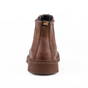 Mens Leather Work Shoes Water Resistant Steel Toe Safety Shoes Oil Resistant Construction for Working