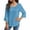 Light Blue, variant on Button Front Women's Collared Blouses Short Sleeve Solid Tops with Dual Pockets Perfect Shirts for Work and Daily Outgoing