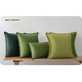 thumbnail image 3 of NOSTHEART Decorative Throw Pillow Covers Cushion Cases, 18x18 Inch Set of 4 Luxury Soft Velvet Square Couch Pillow Covers for Sofa Bedroom Car Home Decor，Green, 3 of 14