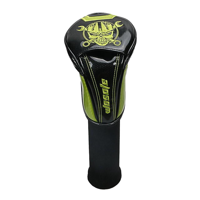 Cubierta de cabeza de golf de cuello largo, cubierta de conductor de madera con etiqueta de número, regalo de golfista Verde Zulema Cubierta de la cabeza del conductor de golf
