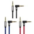 thumbnail image 1 of Câble Audio Mâle à Mâle 3,5 Mm aux Jack pour Casque de Voiture (Rouge), 1 of 9
