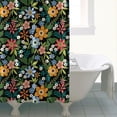 thumbnail image 4 of Waterproof Beautiful Colorful Floral Shower Curtain 72x72 Inch Boho Style Polyester Unique Shower Curtain for Bathroom Hotel Home Decor with 12 Plastic Hooks, 4 of 5