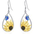 thumbnail image 1 of Joyería de plata 925 con forma de mariposa y girasol para mujeres y jóvenes, 1 of 3