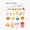 1pcs, variant on Cute Baby Growth Tracker Graph Chart Gourmet Junk Food Cravings Milestone Decal For Journal Sticker
