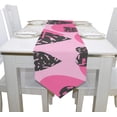 thumbnail image 4 of SKYSONIC Table Runner Hearts Pink and Gray Washable Table Cloth Runner for Holiday Home Wedding Table Top Decoration 13x90 Inches, 4 of 5