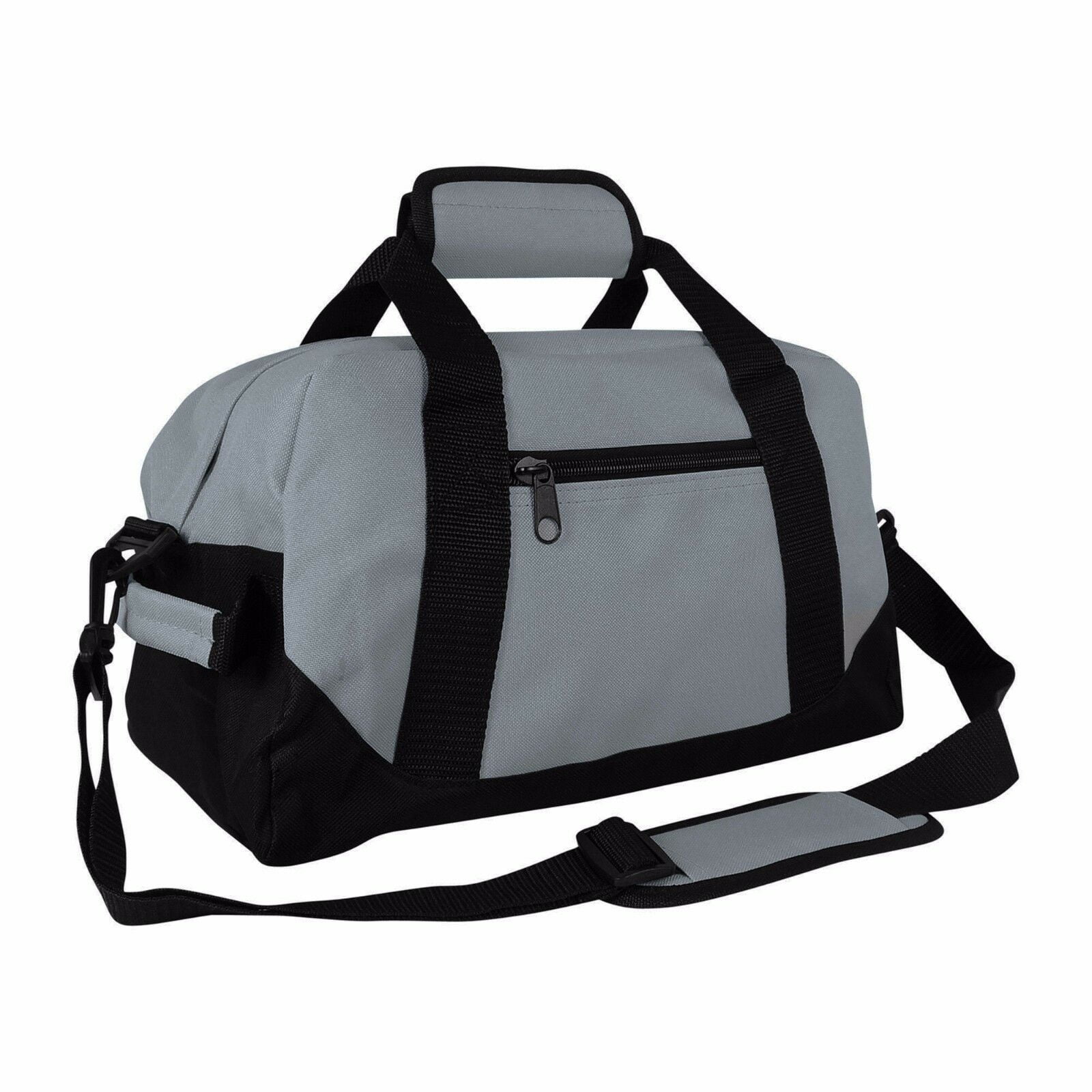14" Grey Mini Duffle Small Size Gym Sports Travel Overnight Bag For
