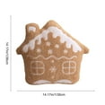 thumbnail image 3 of Gingerbread House Merry Christmas Throw Pillow Plush Stuffed Gingerbread House Pillow Cute Xmas Decorative Cushion Pillow for Christmas Party Decoration, 3 of 7