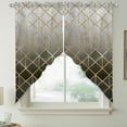 thumbnail image 2 of Yellow Geometric Swag Valances for Windows, Kitchen Window Curtains Over Sink, Modern Abstract Gradient Marble Window Treatment Curtains for Living Room/Bedroom Curtains 2 Panel Sets 36"x45", 2 of 8