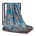 thumbnail image 1 of Foulard d'Été pour Femmes, Enveloppe de Tête Vintage Rétro Carrée, Protection de Tête Pliable, Tissu Doux, Imprimé Cachemire, 1 of 10