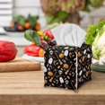 thumbnail image 3 of Yuyamidu Halloween PU Leather Tissue Box Cover for Living Room Square Tissue Box Holder with Bottom Belt Replacement Facial Paper Organizer Dispenser for Night Stand Tabletop, 3 of 8