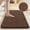 Coffee, variant on Thickened Restroom Floor Mats, Absorbent Non-Slip Bathroom Toilet Mats, Bedroom Carpet Door Mat, Luxurious Plush, Super Absorbent, Machine Washable, 23.62x15.75x0.98in
