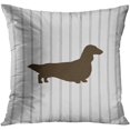 thumbnail image 4 of ECZJNT Set of 4 Pillow Cases Wiener Dachshund Silhouette on Grey Herringbone Pattern Dog Weiner Doxie White Puppy Throw Pillowcase Cover Cushion Case Home Decor 16x16 inch, 4 of 5