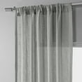 thumbnail image 5 of Paris Grey Solid Faux Linen Sheer Curtain (1 Panel), Paris Grey, 50W X 120L, 5 of 11