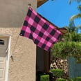 thumbnail image 6 of Square Decorative Flag 2x3ft Decorative Flag Without Flagpole For Home Office Outdoor Road Basketball Court Hotpink Buffalo Plaid Check Tartan Scotland_2, 6 of 7