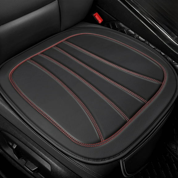 Car Seat Cushion Full Coverage Leather Design All Season Comfort with Breathable Mesh for Driving Comfort