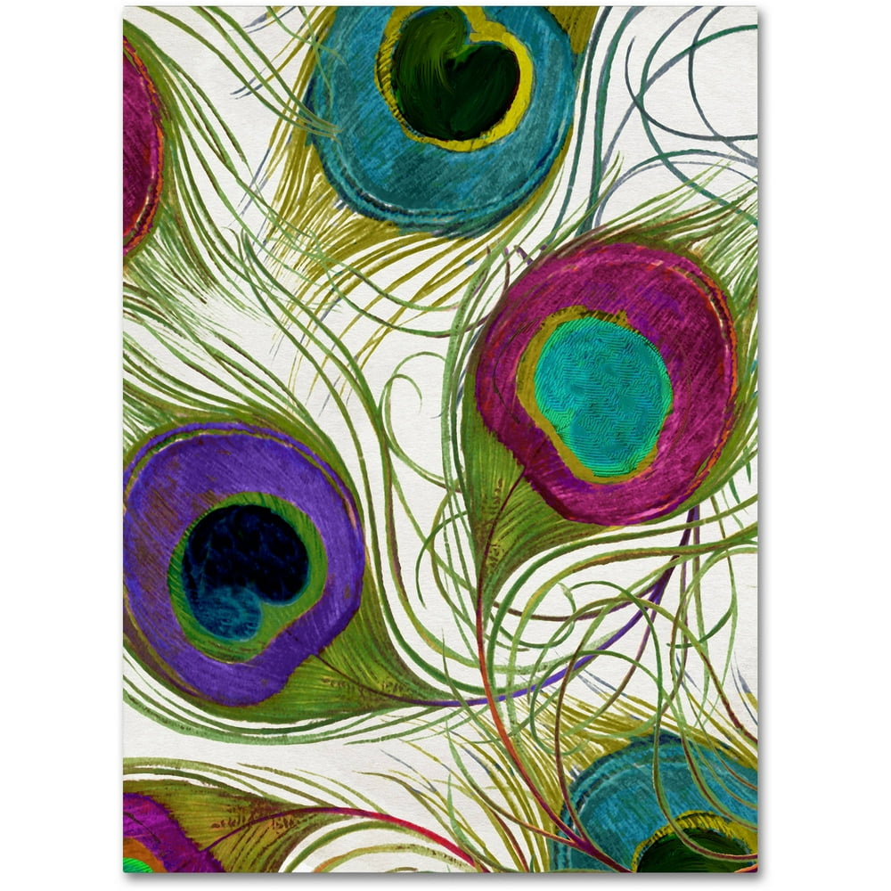 Trademark Fine Art "Peacock Feathers I" Canvas Art by Color Bakery