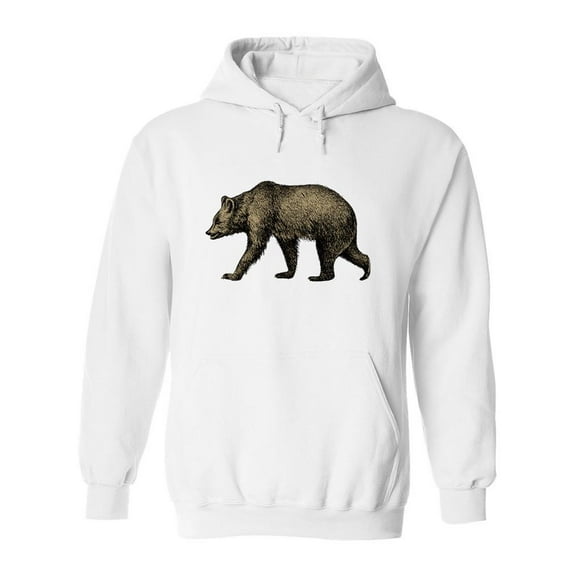 Wild Bear Sketch Hoodie Men -Image by Shutterstock, Male Medium