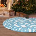 thumbnail image 6 of Sikiie Blue Snake 30-48 inches {designName} Print Christmas Tree Skirt Snowman Xmas Tree Skirt with Edge Christmas Decorations for Holiday Party36", 6 of 7