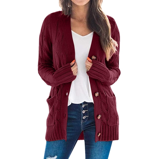 Kcodviy Sweaters Womens Open Sleeve Full Coats for Women Knit Boho Long Patchwork Rain Coat Long for Women with Hood Coat Cardigan Pockets Front Knit Long Cardigan Sweater