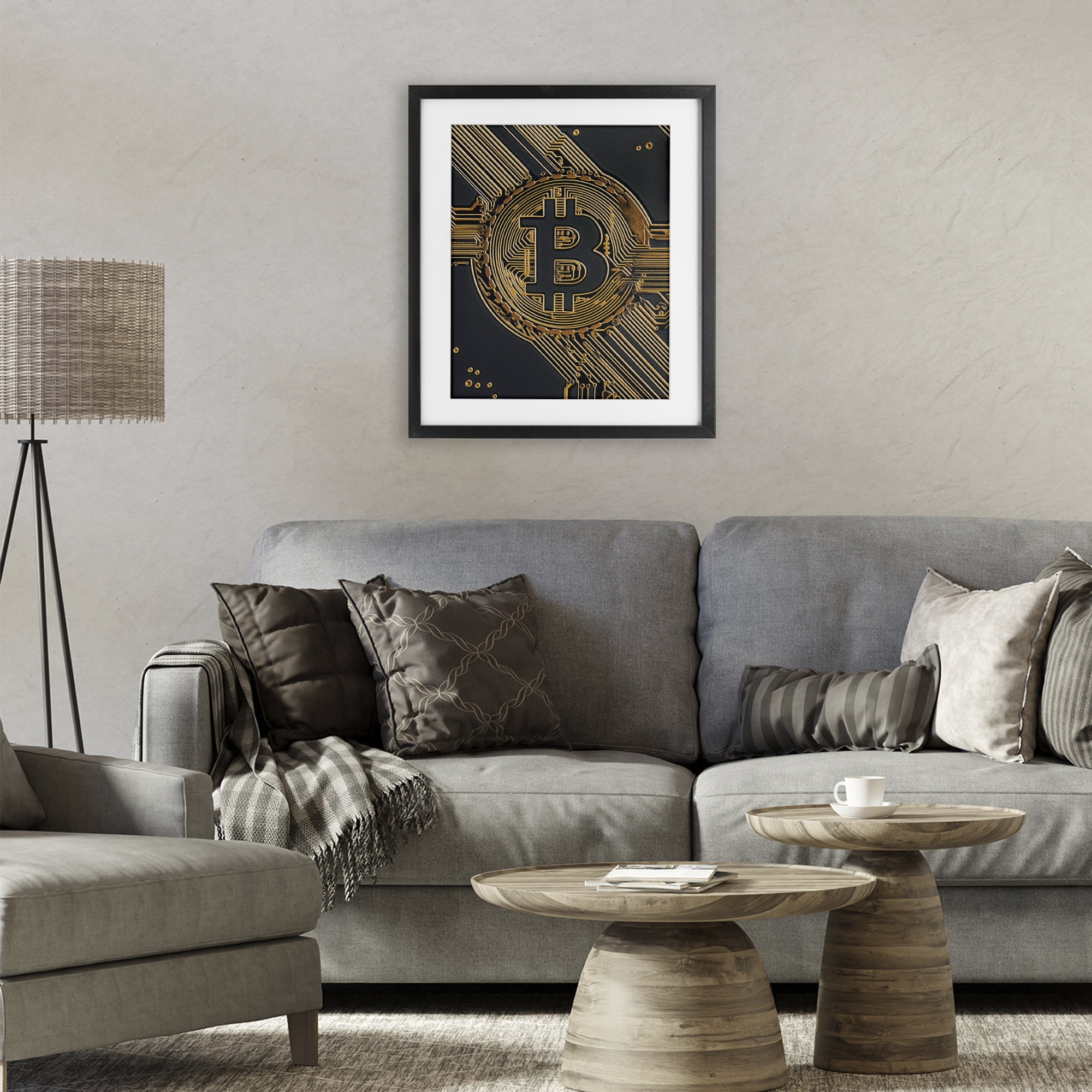 Stupell Industries Web Of Wealth Circuits Black Framed Print Under Glass, design by Svetlana Aleynikova