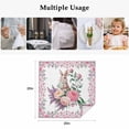 thumbnail image 5 of Easter Bunny Roses Cloth Napkins, Pink Floral Spring Botanical Washable and Reusable Dinner Napkins Set of 8, Table Napkin for Kitchen Party Birthday Wedding Hotel Housewarming 20"x20", 5 of 9