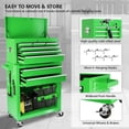 thumbnail image 4 of Dawmilon 8-Drawer Rolling Tool Chest with Wheels, Detachable Metal Tool Storage Cabinet, Lockable Garage Tool Cart, Green, 4 of 8