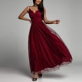 thumbnail image 3 of WILLBEST Robes d'Été Vertes pour Femmes Bretelles Spaghetti Robes de Soirée Longues, 3 of 5