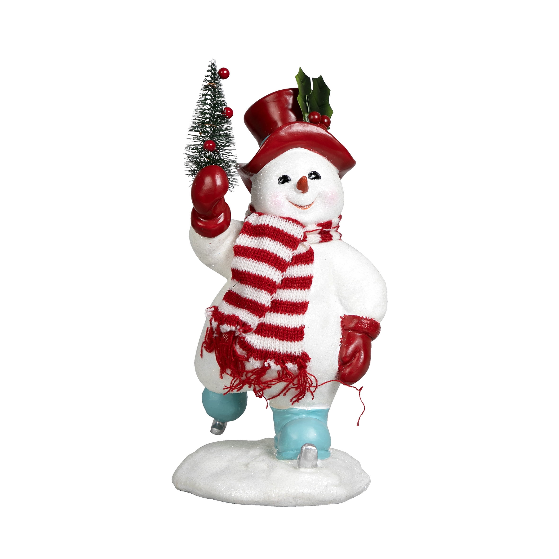 Holiday Time Poly Snowman Table Top Décor with Red Scraf