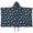 Robot and Rockets Blue Pattern, variant on Robot and Arms Cream Pattern Hooded Bath Towel Wrap for Teens Ages 3 To 12, Soft Lightweight Quick Dry Microfiber Bath Beach Pool, 50"x30"
