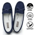 thumbnail image 4 of Real Fancy Moccasin Slippers for Women Flat Casual Comfortable Loafer Shoes Womens Moccasin Slippers Spring Driving Moccasins Shoes(Navy), 4 of 6