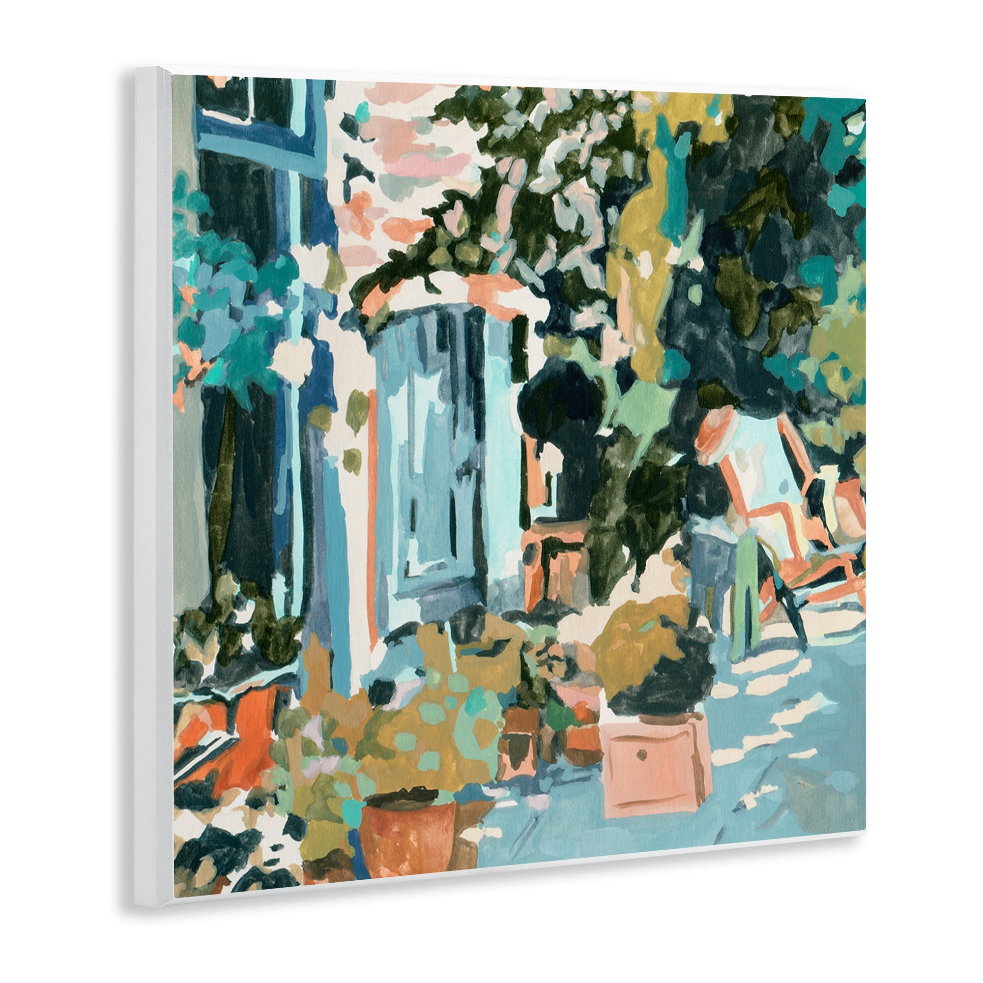 Stupell Industries Abstract Cityscape Architecture Scenic & Cityscapes Painting Unframed Art Print Wall Art, 12 x 12