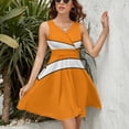 thumbnail image 3 of Clownfish Pattern Orange White Dress Summer Street Style Dresses Female Sleeveless Printed Sundress, 3 of 7