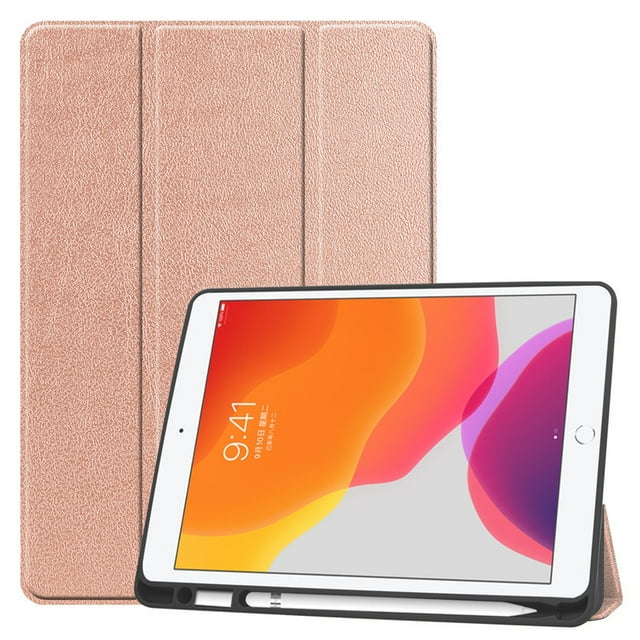 Case for iPad 10.2 Inch 2019 (iPad 7),with Pencil Holder, Lightweight Slim Protective Case,Soft TPU Back Cover with Auto Wake/Sleep,Tri-fold Stand,for iPad 7th Generation 2019