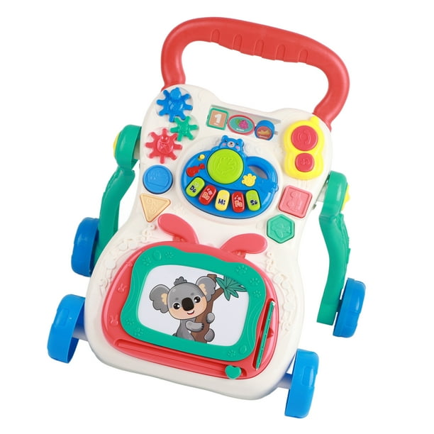Andador para bebés que evita que se vuelque, andador para bebés con empuje manual, andador para bebés, ayuda para caminar para bebés optimizada para la excelencia