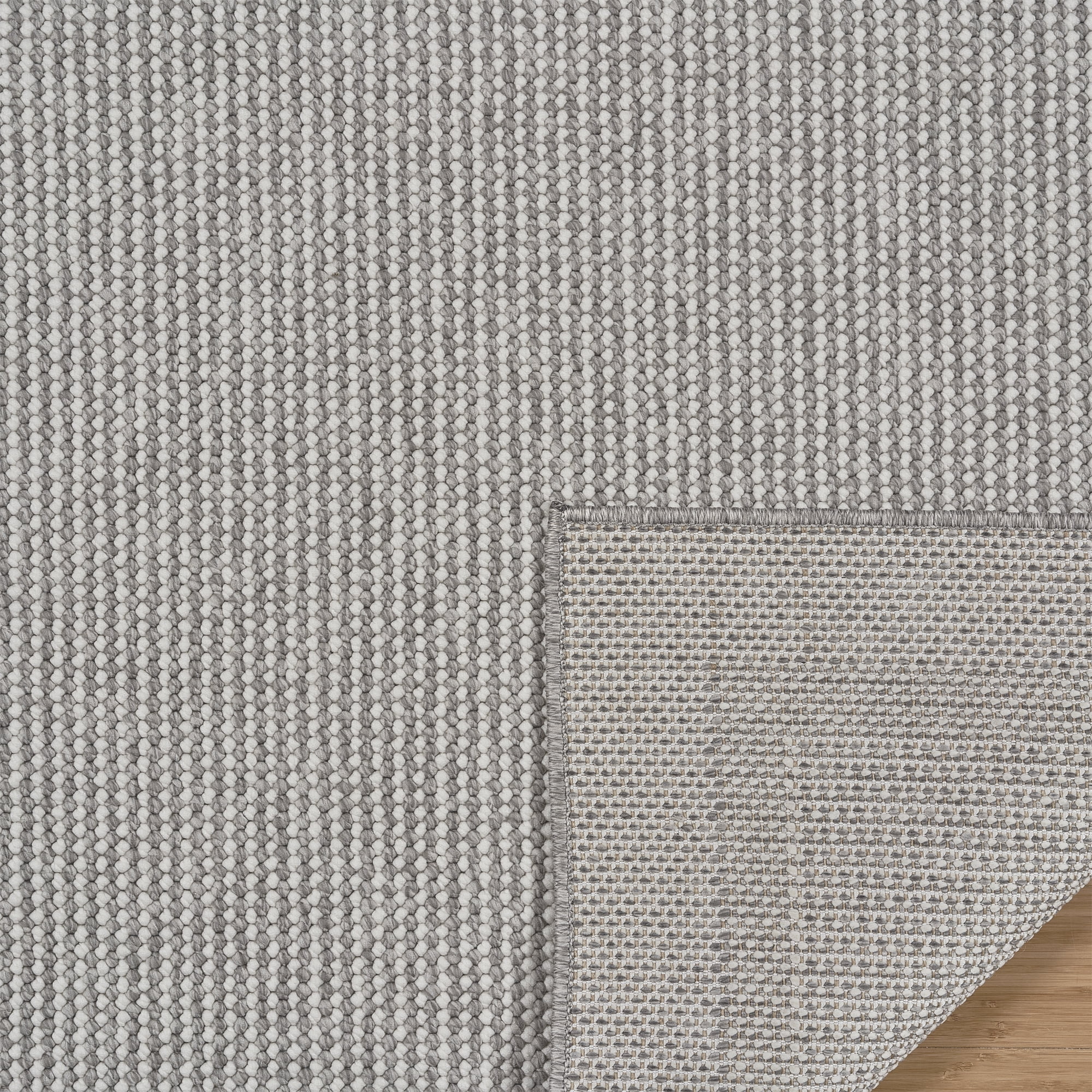 HGTV Soft Weave Mari Modern/ Contemporary Solid Color Gray Area Rug, 8x10