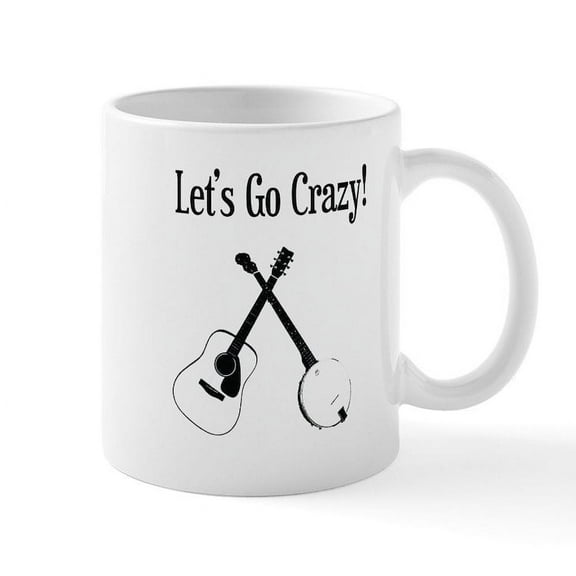 CafePress - Guitar And Banjo Mug - 11 oz Ceramic Mug - Novelty Coffee Tea Cup