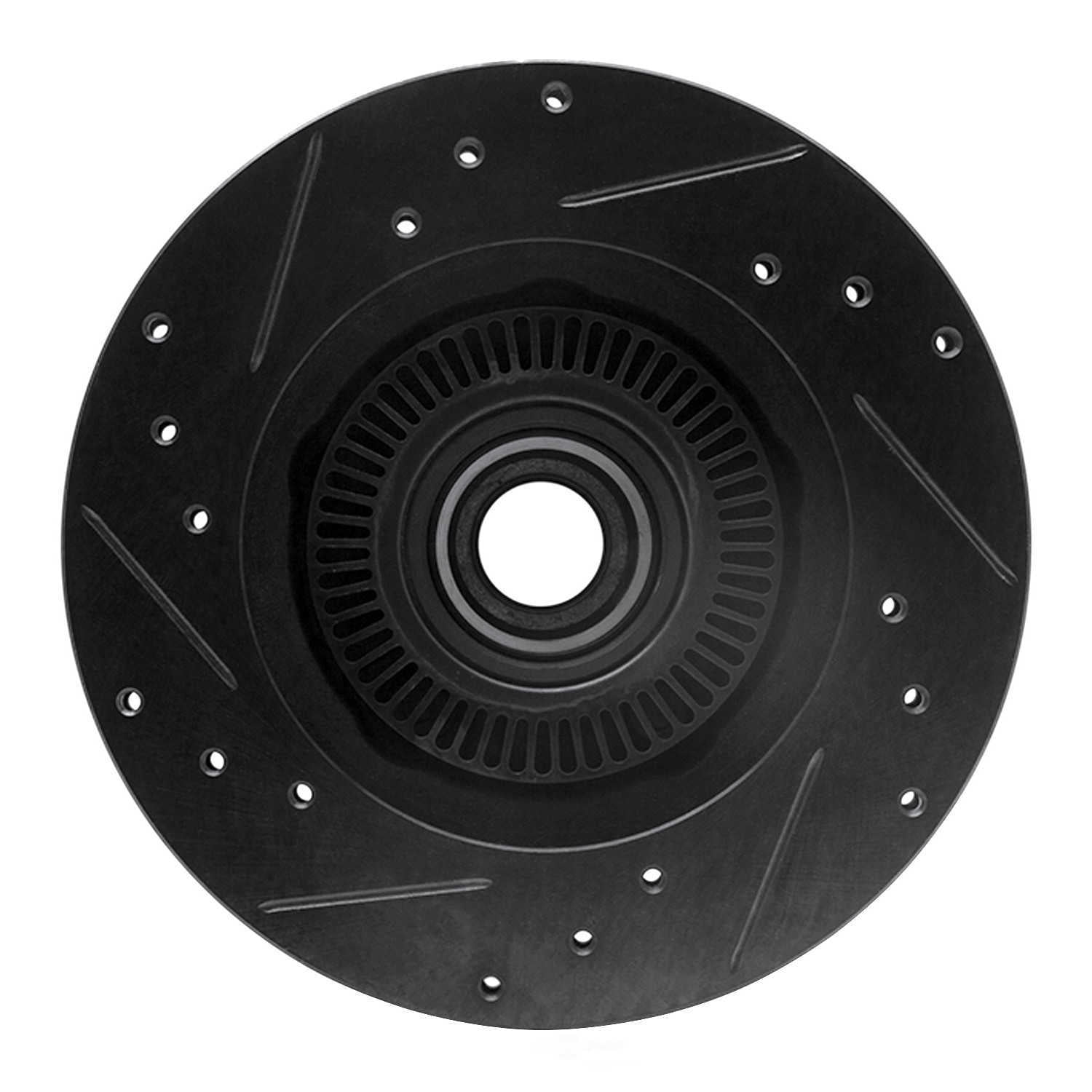 Dynamic Friction Company 633-54138R DFC Brake Rotor - Drilled And Slotted - Black